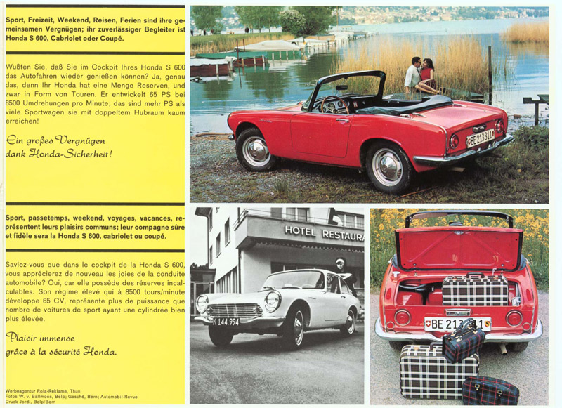 Honda S600 Brochure Page 4