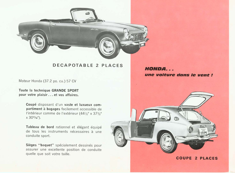 Honda S600 Brochure Page 2