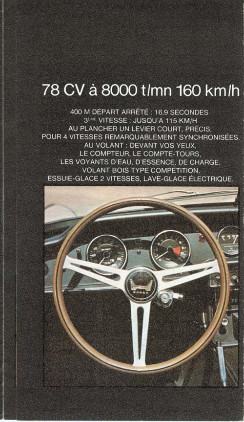 Honda S800 Brochure Page 5